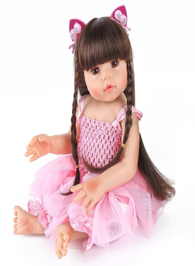 CHAREX Reborn Baby Dolls Silicone Full Body Handmade Realistic Lifelike Toddler/Newborn Dolls Girl, Waterproof Bath Dolls for Age 3+,Christmas Reborn Gift Set, 18 Inch - Image 2